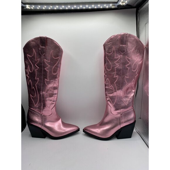 Madden Girl Pink Over the Knee Boots - Picture 2 of 4